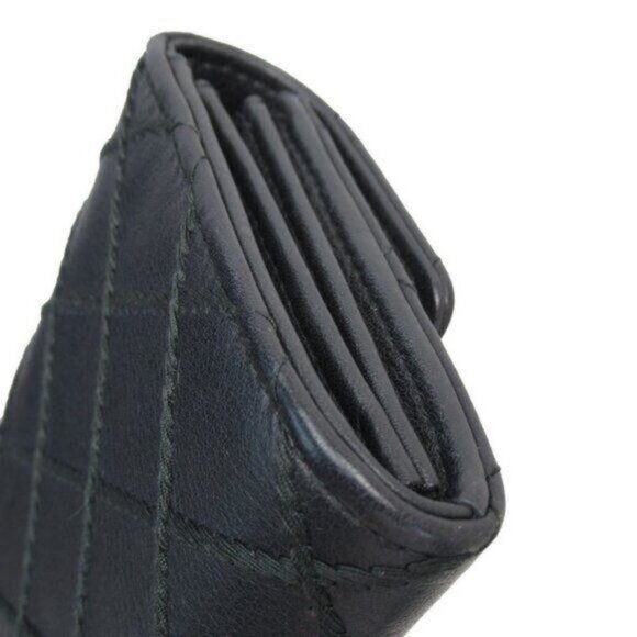 Authentic CHANEL CC Wild Stitch Lambskin Wallet on Chain Shoulder Crossbody - Picture 7 of 15